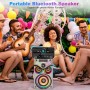 SUPNIU Altavoces Bluetooth, Altavoz Bluetooth inalámbrico portátil de 15 W para Fiestas en casa al Aire Libre con subwoofer,