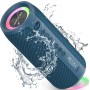 Zealot Altavoz Portátil Bluetooth con Luz LED, Altavoz Exterior Inalámbrico, 40W Graves Estéreo Potentes, Autonomía de 30 Horas,