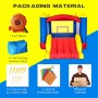 Castillo Hinchable con Ventilador, Adecuado para niños de 3 a 10 años, para Interiores, cumpleaños Infantiles (488 x 223 x 220