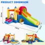 Castillo hinchable con soplador para niños: seguro, divertido, XXL, interior y exterior, con tobogán