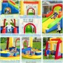 Castillo hinchable con soplador para niños: seguro, divertido, XXL, interior y exterior, con tobogán