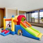 Castillo hinchable con soplador para niños: seguro, divertido, XXL, interior y exterior, con tobogán