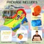 Castillo hinchable con soplador para niños: seguro, divertido, XXL, interior y exterior, con tobogán