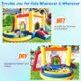 Castillo hinchable con soplador para niños: seguro, divertido, XXL, interior y exterior, con tobogán