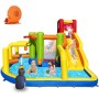 Baralir Castillo Hinchable XXL con tobogán acuático y soplador – Ideal para jardín, casa de Juegos niños al Aire Libre,