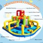 Baralir Castillo Hinchable XXL con tobogán acuático y soplador – Ideal para jardín, casa de Juegos niños al Aire Libre,