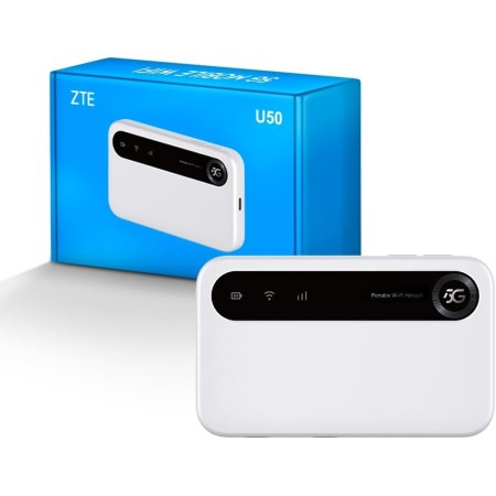 ZTE MU5120 – el Punto de Acceso WiFi 5G portátil más Potente, Enorme batería de 10000 mAh, Carga inversa de 18 W, NFC, Pantalla