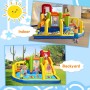 Baralir Castillo Hinchable XXL con tobogán acuático y soplador – Ideal para jardín, casa de Juegos niños al Aire Libre,