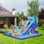 Outsunny Castillo Hinchable Infantil 6 en 1 Castillo Hinchable para Niños con Tobogán Piscina Muro de Escalada Cañón de Agua y