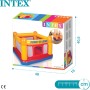Intex 48259NP - Castillo hinchable INTEX, 175x175x135 cm, suelo hinchable, Para 2 niños, Peso máximo 45 Kg, Color rojo, amarillo