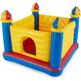 Intex 48259NP - Castillo hinchable INTEX, 175x175x135 cm, suelo hinchable, Para 2 niños, Peso máximo 45 Kg, Color rojo, amarillo