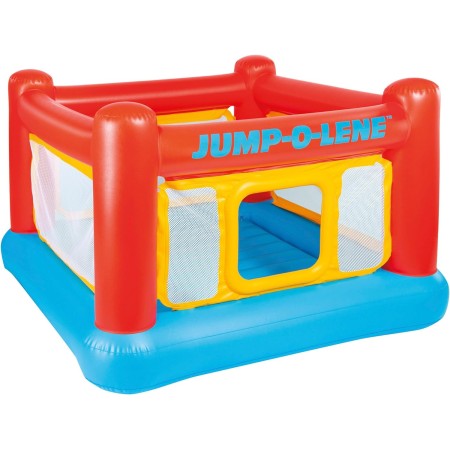 Intex 48259NP - Castillo hinchable INTEX, 175x175x135 cm, suelo hinchable, Para 2 niños, Peso máximo 45 Kg, Color rojo, amarillo