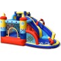COSTWAY Castillo Hinchable Acuatico con Soplador, 6 en 1 Castillo Hinchable para niños 3-10 Años con 3 Niños, 360X290X200CM,