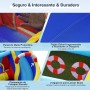 COSTWAY Castillo Hinchable Acuatico con Soplador, 6 en 1 Castillo Hinchable para niños 3-10 Años con 3 Niños, 360X290X200CM,
