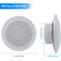 Herdio - Juego de Altavoces de Techo, Compatible con Bluetooth, Impermeable, baño, Cocina, Exterior