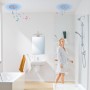 Herdio - Juego de Altavoces de Techo, Compatible con Bluetooth, Impermeable, baño, Cocina, Exterior