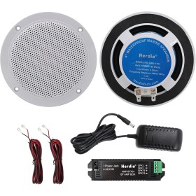Herdio - Juego de Altavoces de Techo, Compatible con Bluetooth, Impermeable, baño, Cocina, Exterior