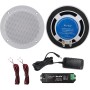 Herdio - Juego de Altavoces de Techo, Compatible con Bluetooth, Impermeable, baño, Cocina, Exterior