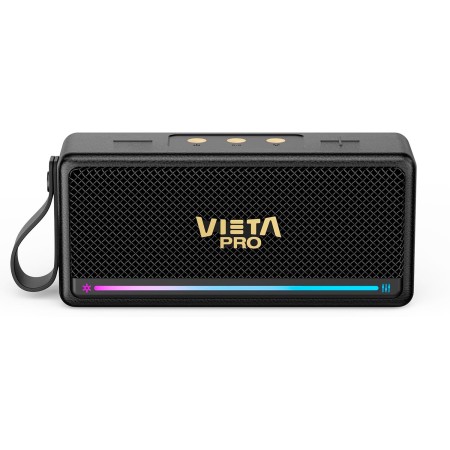 Vieta Pro Altavoz Portátil Bluetooth 5.3 Vintage con 10H de Batería, TWS, IPX7, USB y True Wireless. Altavoces Blancos