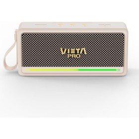 Vieta Pro Altavoz Portátil Bluetooth 5.3 Vintage con 10H de Batería, TWS, IPX7, USB y True Wireless. Altavoces Blancos