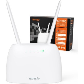 Tenda 4G07 - Router 4G LTE CAT4, Router para Tarjeta SIM AC1200, Doble Banda Wi-Fi (867 Mbps de 5GHz + 300 Mbps de 2.4GHz),