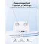 Tenda 4G07 - Router 4G LTE CAT4, Router para Tarjeta SIM AC1200, Doble Banda Wi-Fi (867 Mbps de 5GHz + 300 Mbps de 2.4GHz),