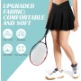 AUYAO Falda Tenis Mujer, Falda Deportiva de Verano con Bolsillo y Pantalón, Faldas de Tenis Plisadas para Mujeres para Golf