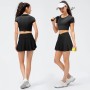 AUYAO Falda Tenis Mujer, Falda Deportiva de Verano con Bolsillo y Pantalón, Faldas de Tenis Plisadas para Mujeres para Golf