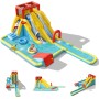 GOPLUS Castillo Hinchable para Niños, Hinchable Grande con Piscina, Pistola de Agua Tobogán Acuático, Adecuado de 3 a 10 Años,