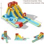 GOPLUS Castillo Hinchable para Niños, Hinchable Grande con Piscina, Pistola de Agua Tobogán Acuático, Adecuado de 3 a 10 Años,