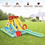 GOPLUS Castillo Hinchable para Niños, Hinchable Grande con Piscina, Pistola de Agua Tobogán Acuático, Adecuado de 3 a 10 Años,