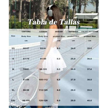 Navneet Falda Deportiva Mujer Cintura Alta Falda Padel con Bosillos Falda de Tenis Elástic Falda Pantalon Ropa Deportiva