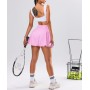 Navneet Falda Deportiva Mujer Cintura Alta Falda Padel con Bosillos Falda de Tenis Elástic Falda Pantalon Ropa Deportiva