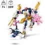 LEGO NINJAGO Meca Elemental Tecno de Sora, Juego de Batalla con Figura de Acción Articulada, Juguete Personalizado con 2