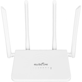 Enrutador Inalámbrico 4G LTE con Ranura para Tarjeta SIM, Desbloqueo de 300 Mbps, Punto de Acceso WiFi Móvil con 4 Antenas 5dBi