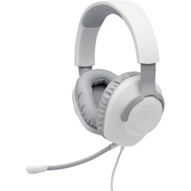 JBL Quantum 100 Auriculares para gamers con sonido QuantumSOUND, micrófono Boom diseño ligero, cómodo y llamativo, compatible