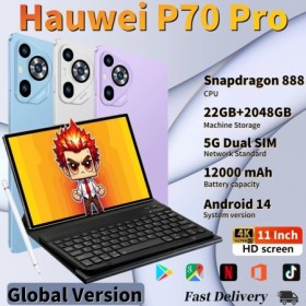 Huawei-Tableta P70 Pro de 11 pulgadas, dispositivo con Snapdragon 2025
