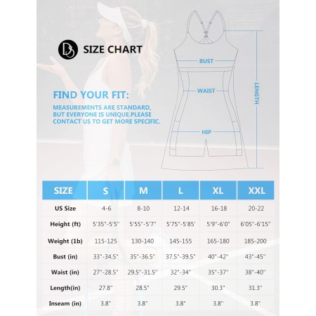 Vestido de tenis para mujer, vestido de entrenamiento de golf 2 en 1 con brasier integrado y bolsillos para pantalones cortos,