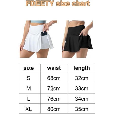 FDEETY Mujer Falda Pantalón Deporte Faldas Corta Padel Deportivas Tenis Golf Plisada Cintura Alta con Bolsillos con Pantalón