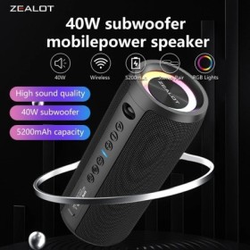 Altavoces inalámbricos ZEALOT S51 Pro de 40 W, altavoz de subwoofer po