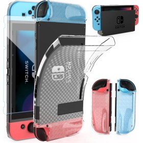 HEYSTOP - Carcasa Compatible con Nintendo Switch con Protector de Pantalla, Funda Nintendo Switch con Protector de Pantalla de