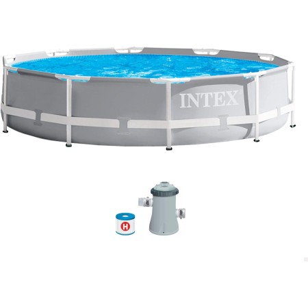 Intex 26702NP - Piscina desmontable redonda prism frame intex 305x76 cm con depuradora