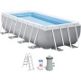 INTEX 55243 - Piscina Desmontable Rectangular con depuradora Prism Frame