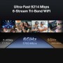 TP-Link Archer GE800 - Router para juegos WiFi 7 BE19000Mbps, router WiFi de triple banda, puertos 10G, panel de juego dedicado,