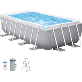 INTEX 55243 - Piscina Desmontable Rectangular con depuradora Prism Frame