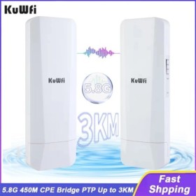 KuWFi 5,8 Ghz puente CPE para exteriores 450Mbps WiFi inalámbrico AP r