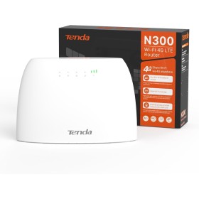 Tenda 4G03 - Router 4G SIM, LTE Cat 4, 3G/4G Router WiFi 2.4GHz Velocidad hasta 300Mpbs, LAN/WAN Ethernet Port, VPN, IPv6, Mini