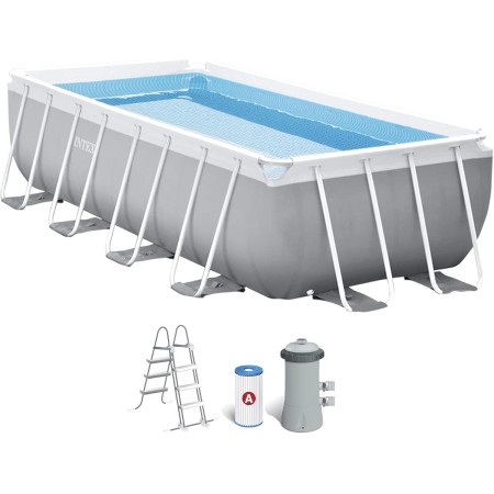 INTEX 55243 - Piscina Desmontable Rectangular con depuradora Prism Frame