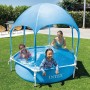 Intex 55242 - Piscina Desmontable Redonda Metal Frame Familiar Color Azul, Medidas Ø244x51 cm, Capacidad 1,828 litros, Material