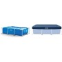 Intex 28272NP Small Frame - Piscina Desmontable, 300 x 200 x 75 cm, 3.834 litros + 28038 - Cobertor Piscina Rectangular